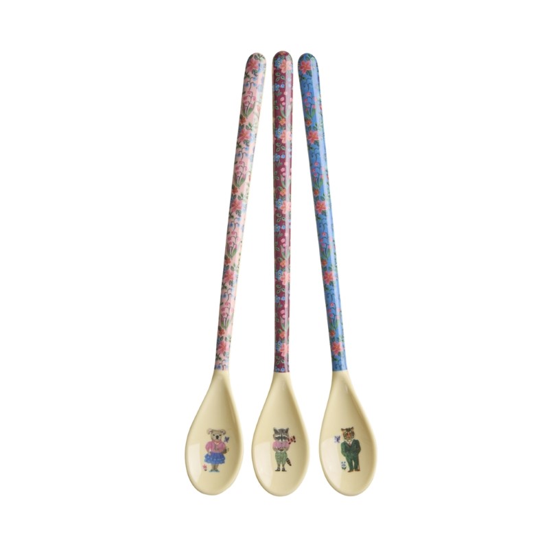 rice &  Nathalie Lete Melamine Latte Spoon in 3 Asst /ロング